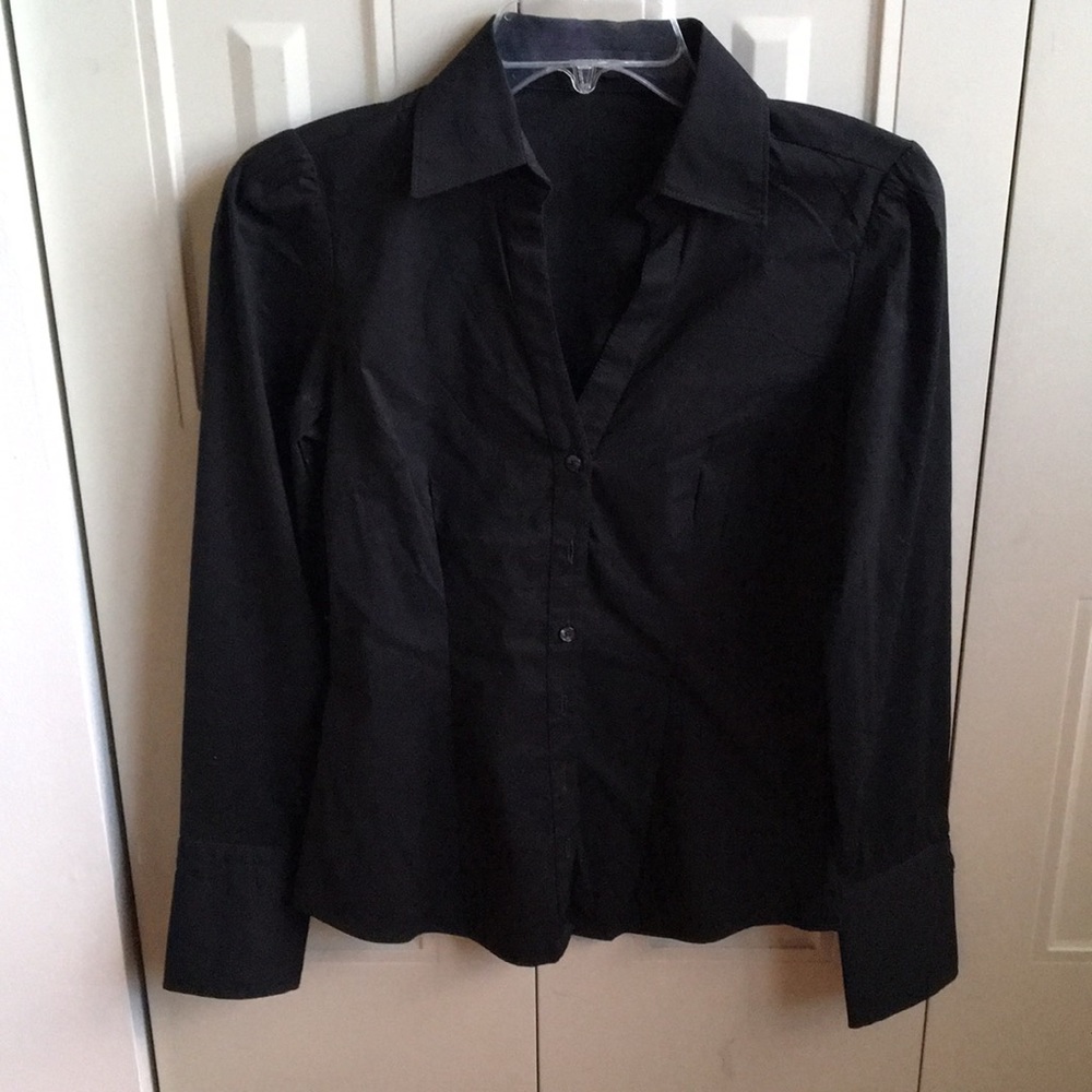 Express Black Button Down